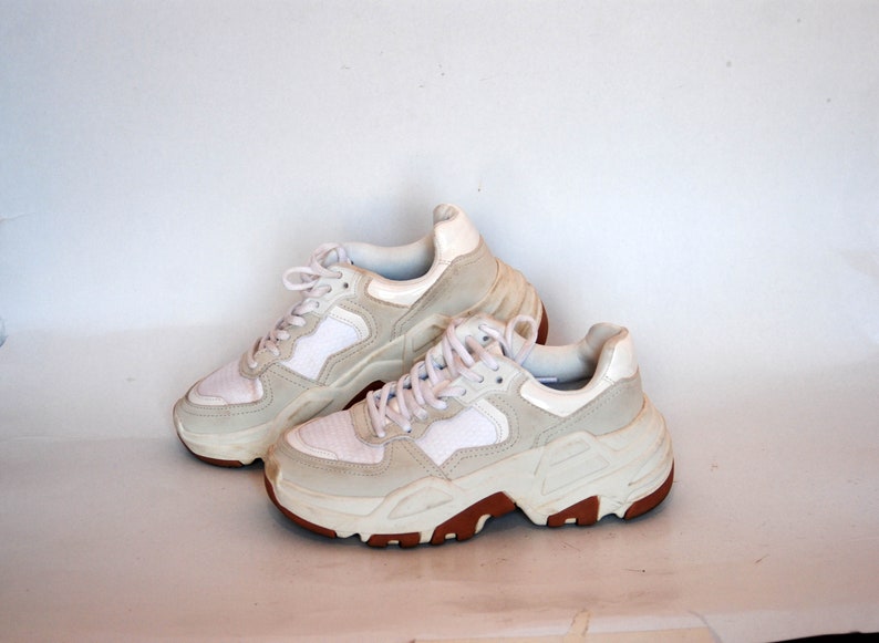 Chunky Sneakers Vintage Womens Shoes Size Eu 36 Uk 3 Us 7 90s Etsy
