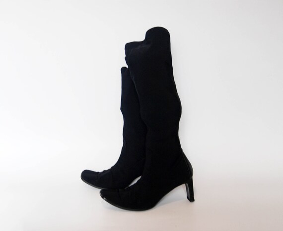 Womens Mid Heel Shoes Sock Boots Boots 