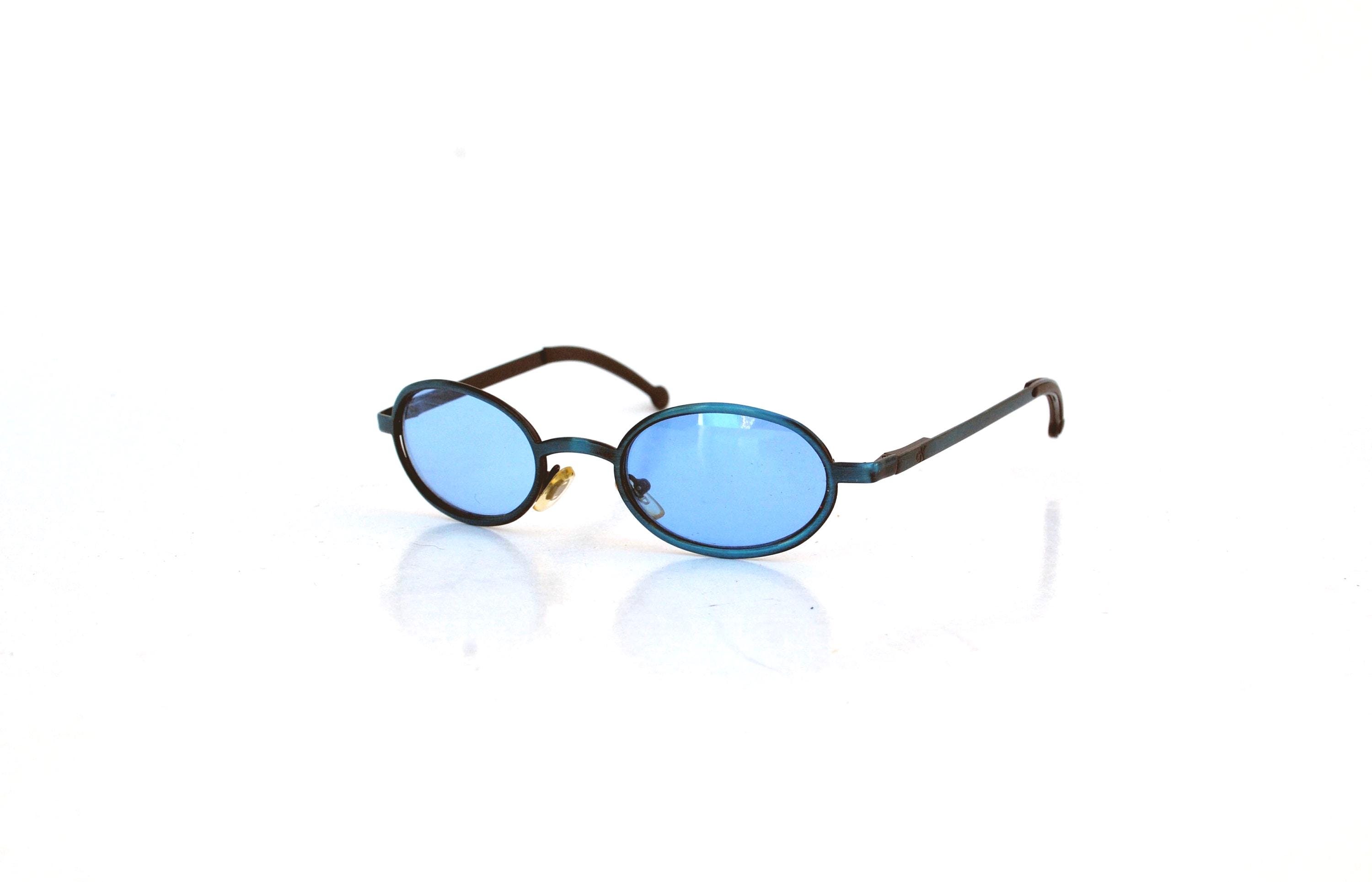 Polarized Retro Oval Sunglasses UV400 Protection 90s Metal Frame Style 058// Classic Vintage Late 90s Wire Oval Sunglasses  main image 4