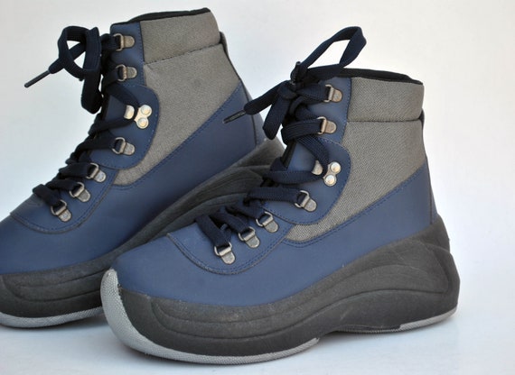 platform sneakers platform shoes blue boots buffa… - image 2