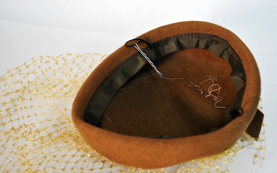 modelaine brown woolen beret beanie edwardian vic… - image 4