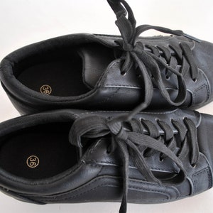 Total Black Platform Sneakers – Chunky Sole Minimal Streetwear Shoes size US 5 EU 36 UK 3 image 5