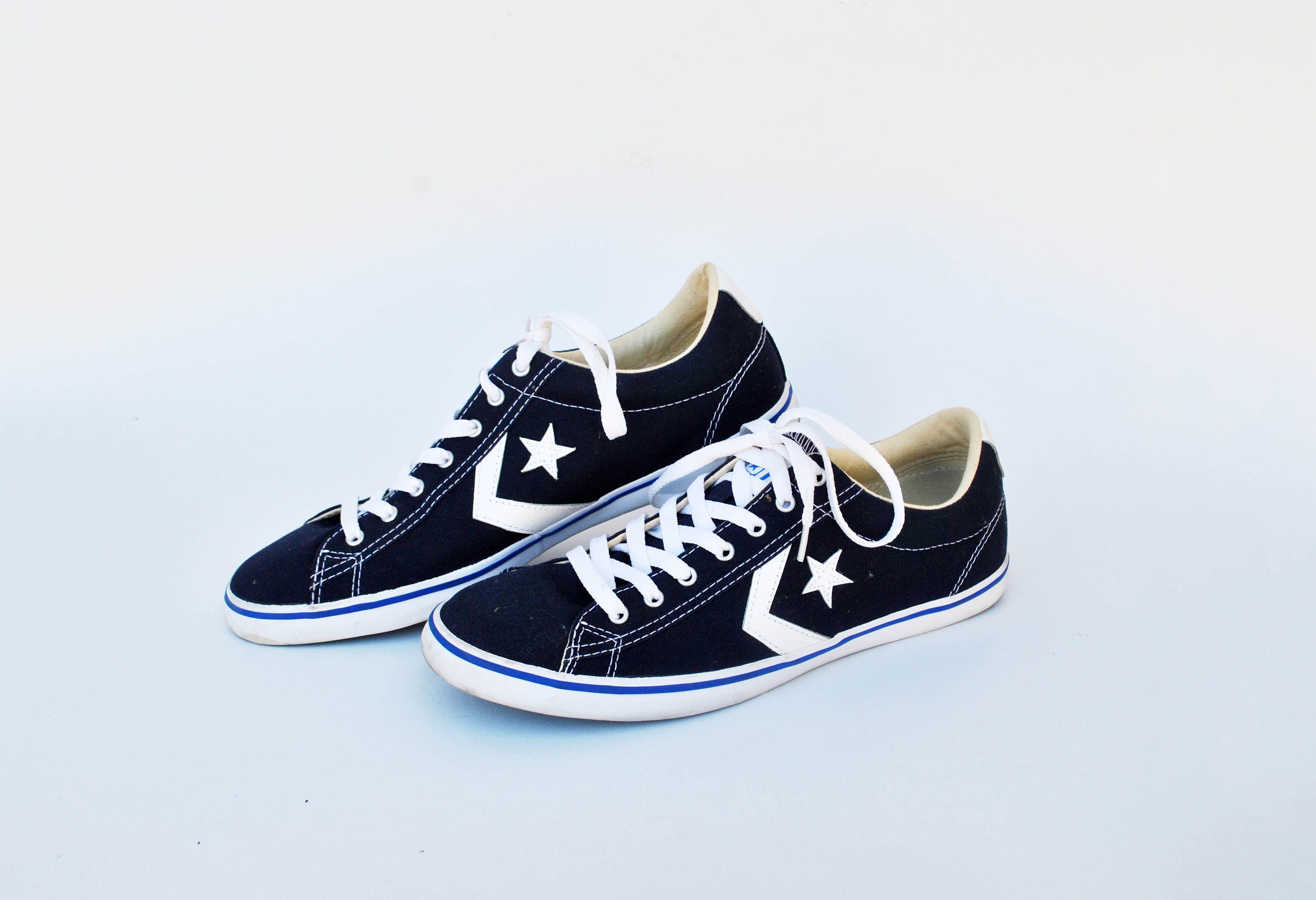 Legitimationsoplysninger forgænger TRUE Converse All Star Blue Canvas Rock Shoes Tie Sneakers Low Tops - Etsy
