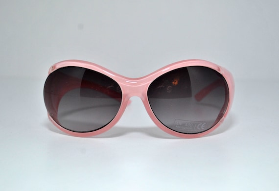 vintage pink round chunky sunglasses retro eye we… - image 2