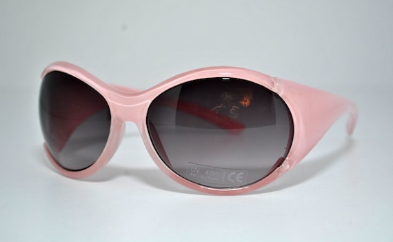 vintage pink round chunky sunglasses retro eye we… - image 3