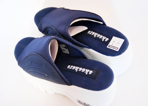 skechers sandals azul