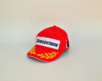 Bridgestone Red hat vintage street cap hat strapback racing hat hip hop flat brim gold white sun cap unisex gift racing hat sport motorcycle