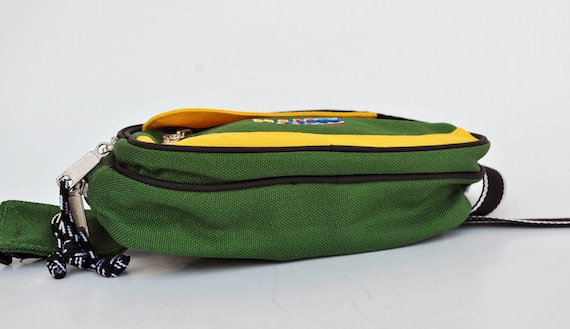 Vintage 90s green yellow u me round fanny packs w… - image 4