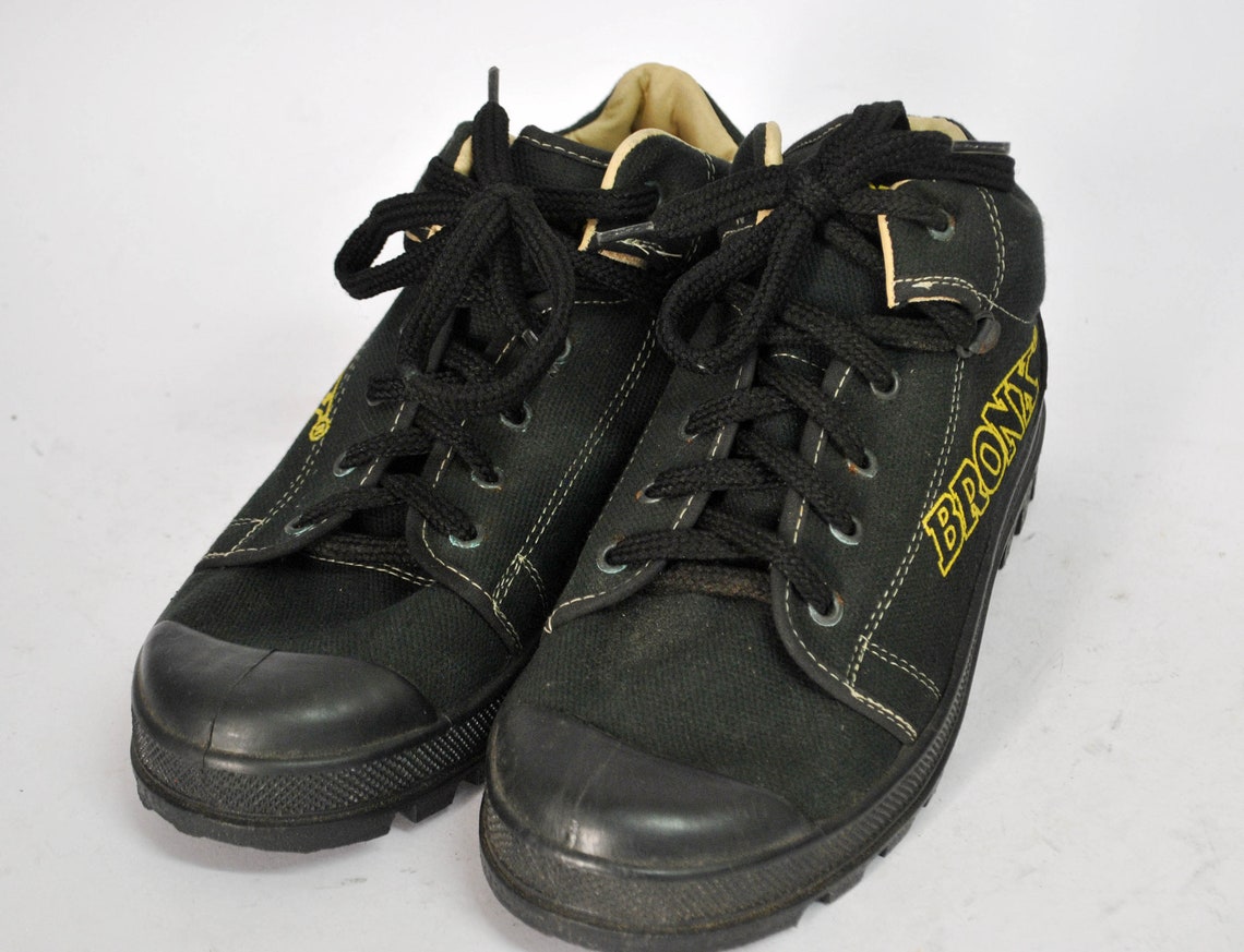 total black low top shoes casual shoes with heel vintage canvas shoes Comfortable Work chunky sneakers shoes timberland size eu 37 uk 4 us 6, foto 3 di 5