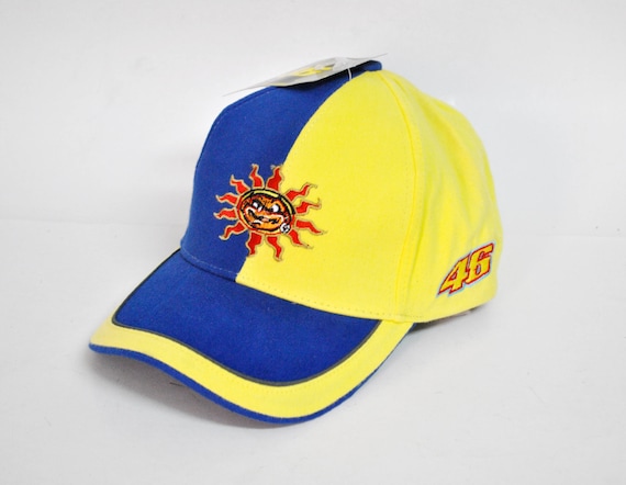 Valentino Rossi Yellow Hat Vintage Clothes Street Cap Hat