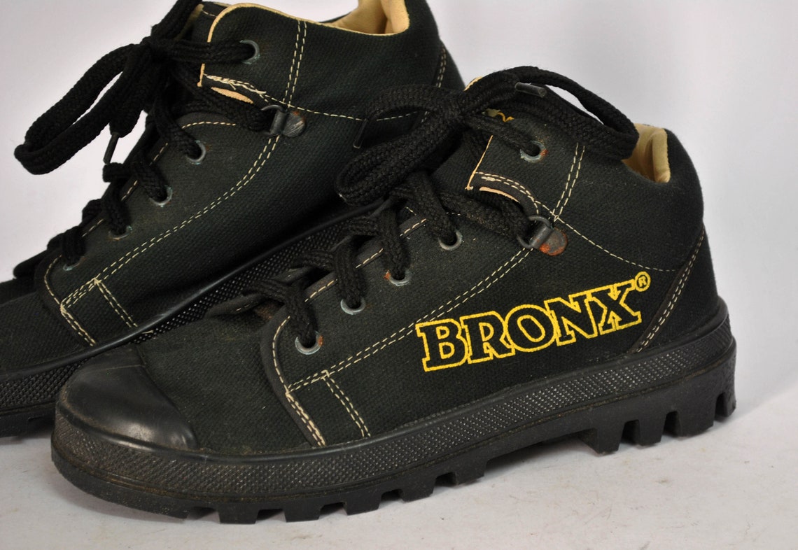 total black low top shoes casual shoes with heel vintage canvas shoes Comfortable Work chunky sneakers shoes timberland size eu 37 uk 4 us 6, foto 2 di 5