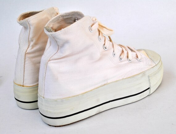 vintage shoes natural all star shoes hi tops wome… - image 5