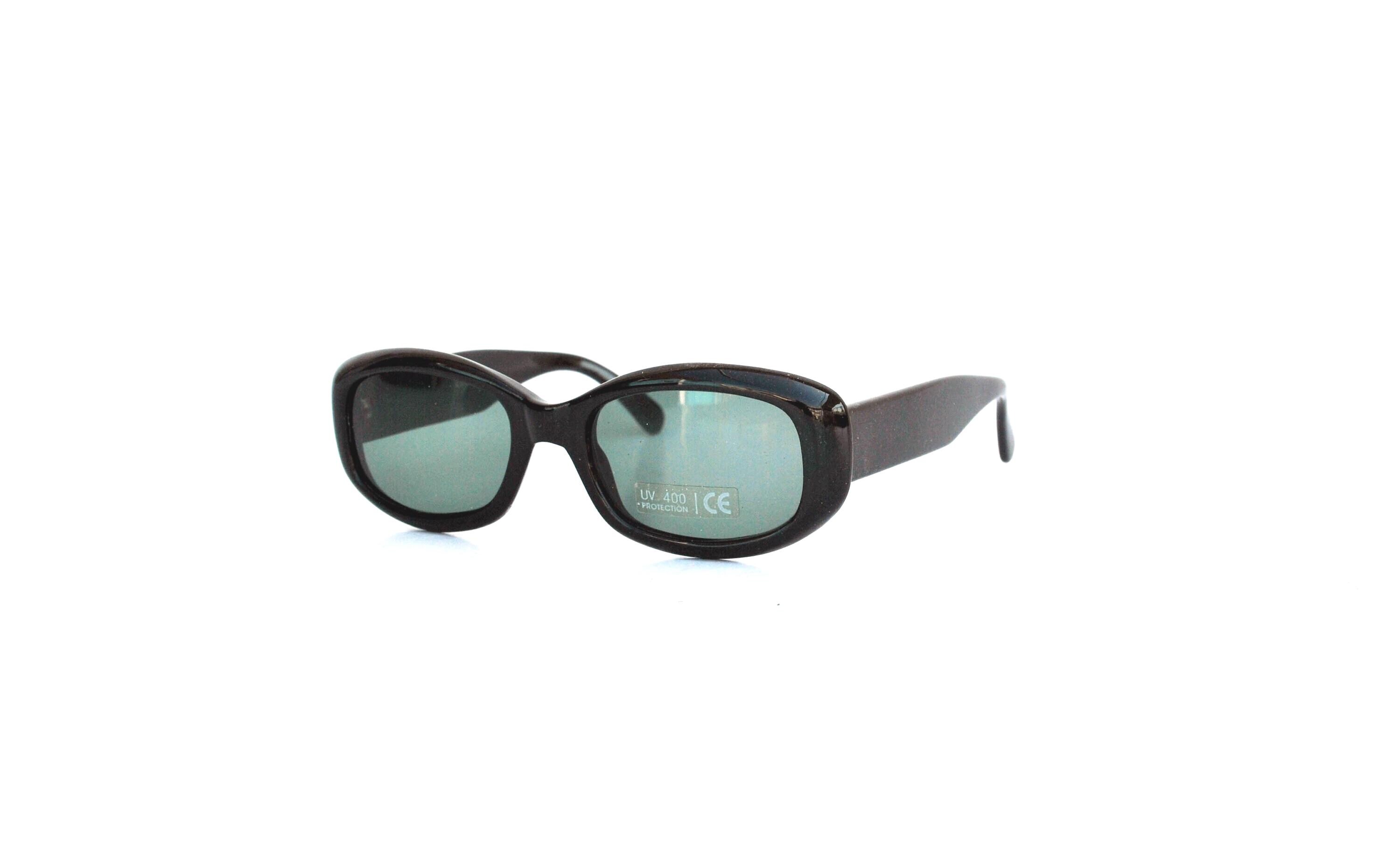 Vintage Black Oval Sunglasses • UV400 Protection • 90s Retro  display picture 1