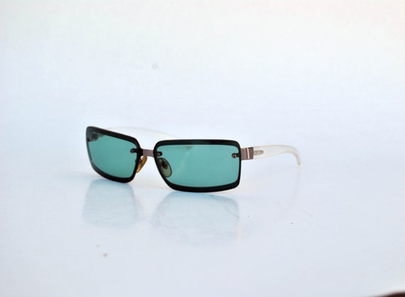 vintage byblos Green lens sunglasses retro eye we… - image 1