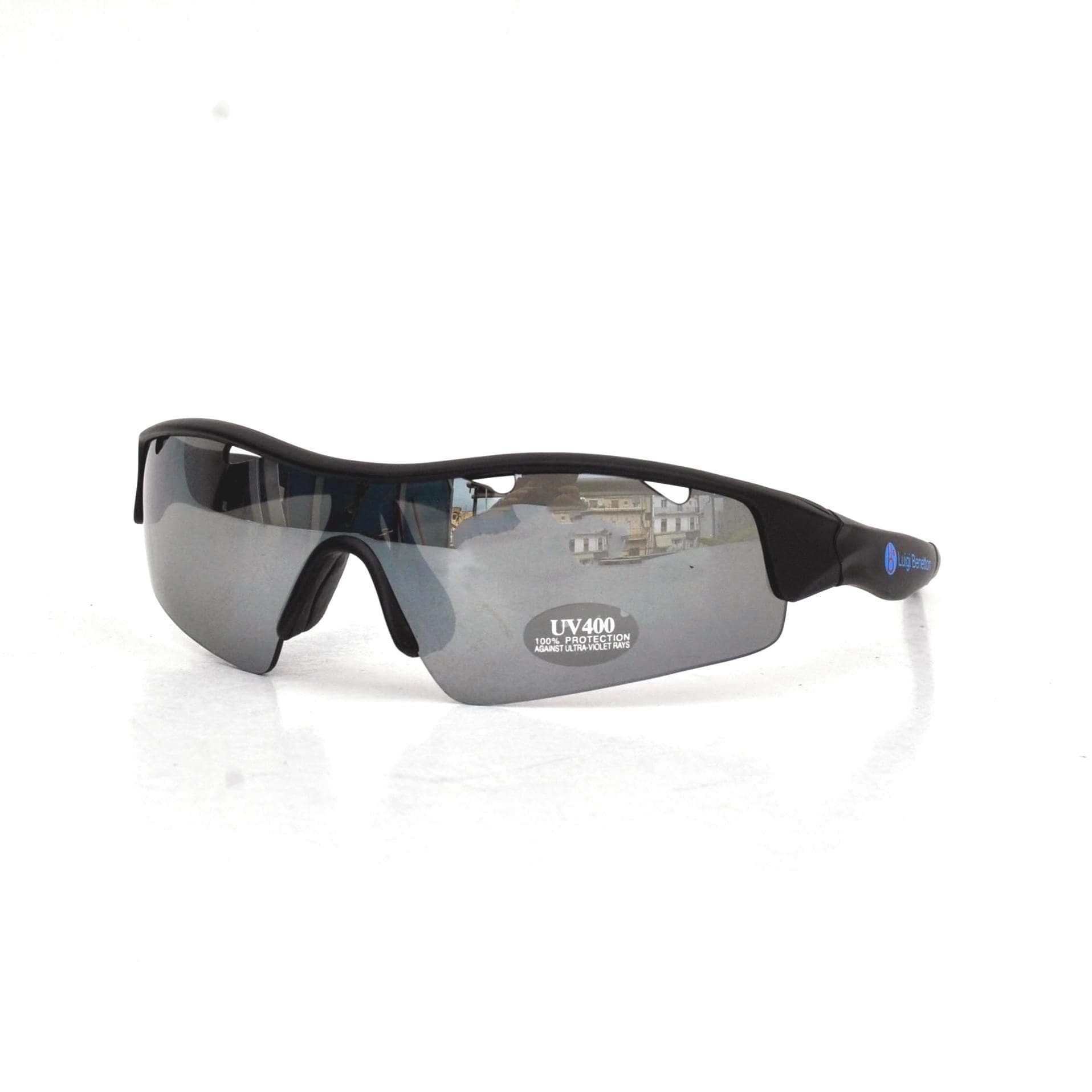 Vintage Black Sport Sunglasses UV400 Protection | Wraparound 