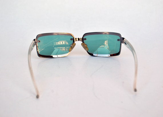 vintage byblos Green lens sunglasses retro eye we… - image 5