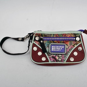 Bolso cartera marrón Gina Lucy, bolsos para mujer, bolso baguette rectangular, tamaño pequeño, bolso de lona vegana, bolso de diseño redondo, bolso de mano diario, bolso de diario