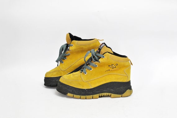 yellow platform sneakers