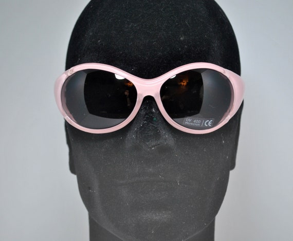 vintage pink round chunky sunglasses retro eye we… - image 8