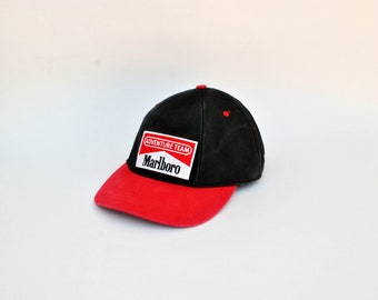 Marlboro zwart rode hoed vintage kleding straat festival cap hoed strapback vaporwave hoed hiphop platte rand zonnepet unisex cadeau honkbal
