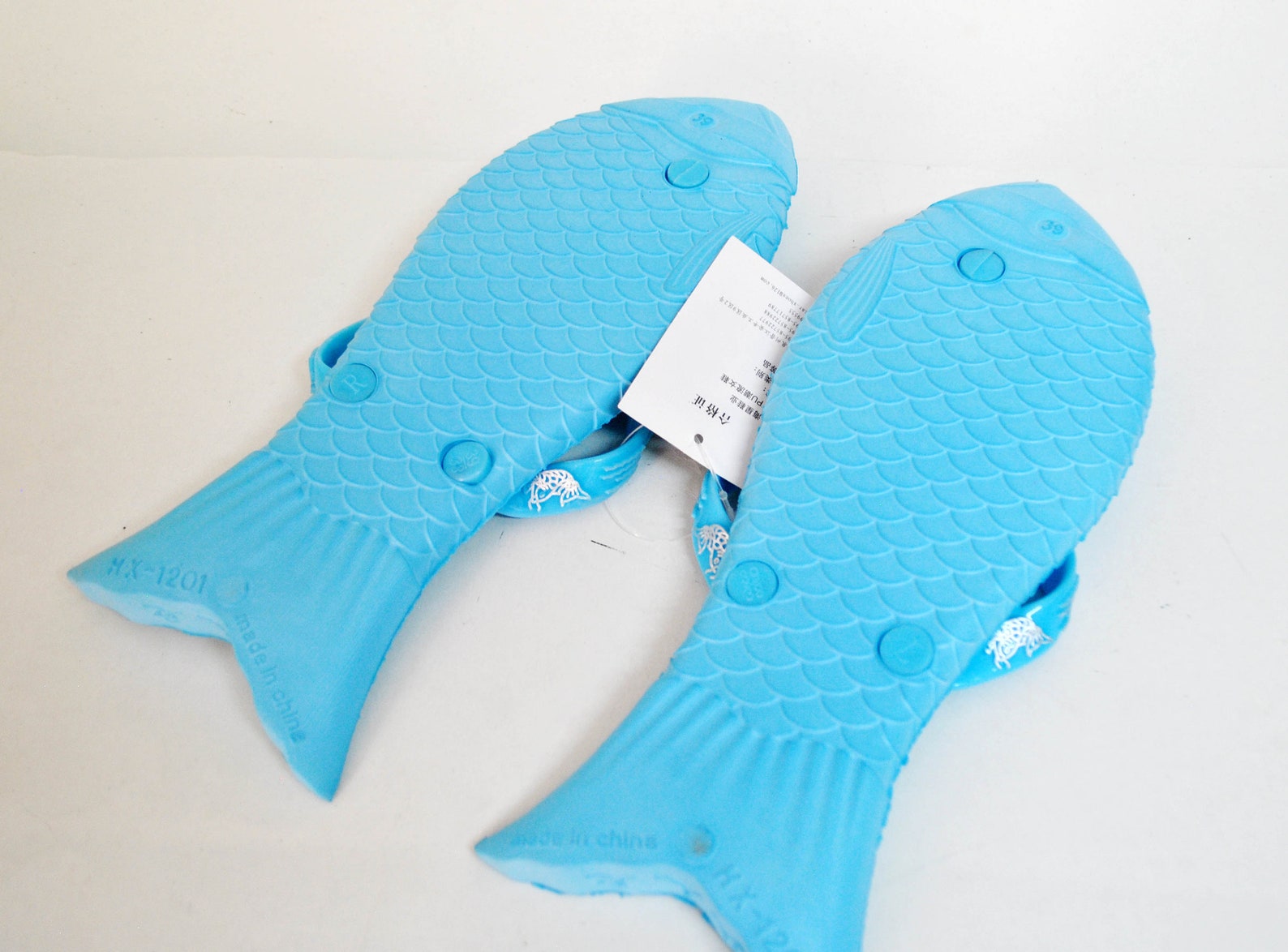 Blue Fish Slippers Japanese Flip Flops Black Summer Slides 90s Etsy