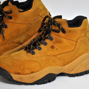 chunky sneakers Comfortable Work vintage work Walking Hiking camel brown combat size 37 uk 4 us 6 military boots Caterpillar mountain womens shoes
