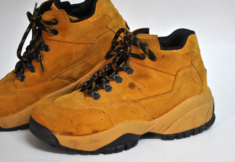 chunky sneakers Comfortable Work vintage work Walking Hiking camel brown combat size 37 uk 4 us 6 military boots Caterpillar mountain womens shoes