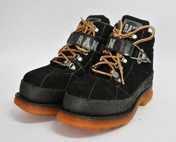 comfortable black leather boots