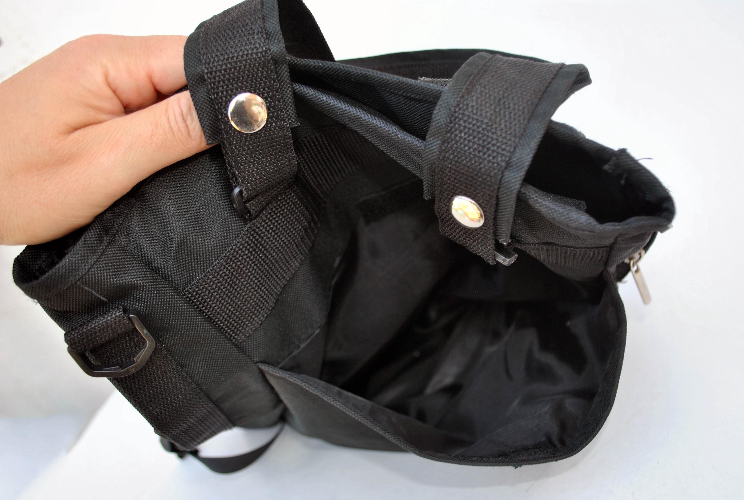 Black Utility Tote Backpack | Convertible Shoulder 