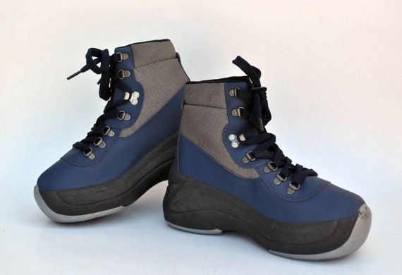 platform sneakers platform shoes blue boots buffa… - image 3