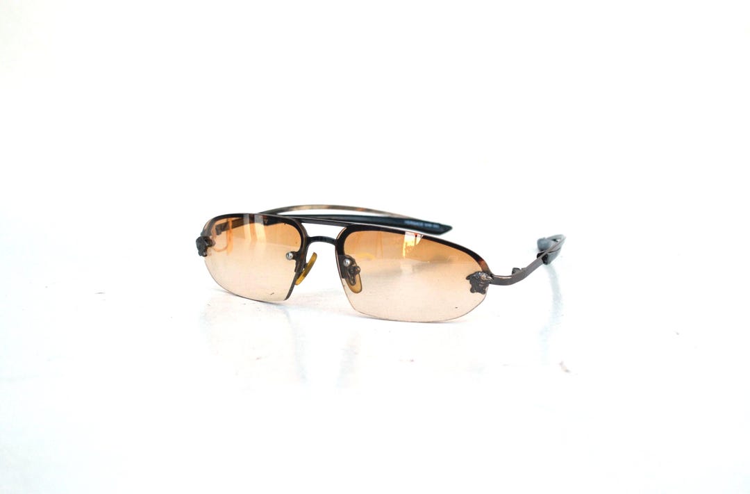 Oversized Aviator Sunglasses Metal Frame Rimless Retro Y2K Chic Style Vintage Oval Y2K Sunglasses for Women Men, 2025 Trendy Chic  main image 2