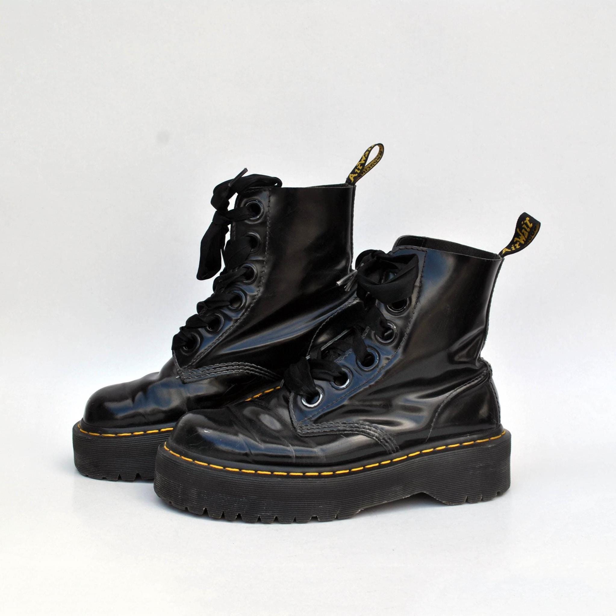 Dr.Martens★UK7 Vintage Doc Dr Martens 8A07 Y2K Brown Leather Boots UK7 US8