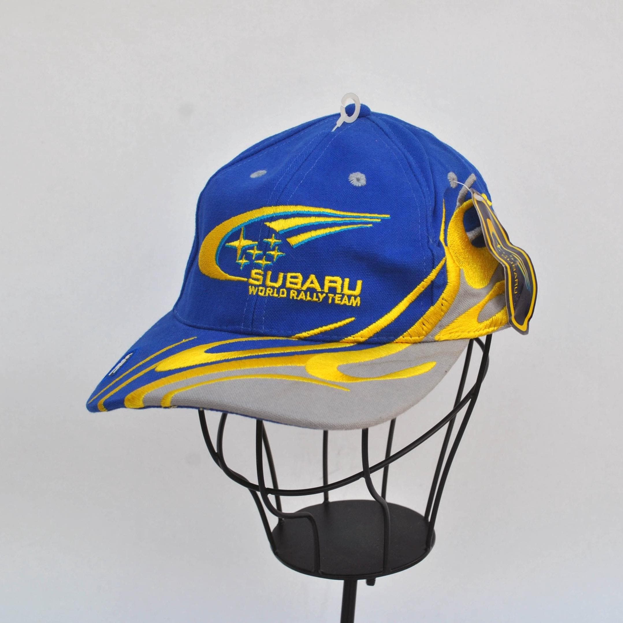 Wrc Subaru Impreza Yellow Hat Vintage Clothes Street Cap Hat
