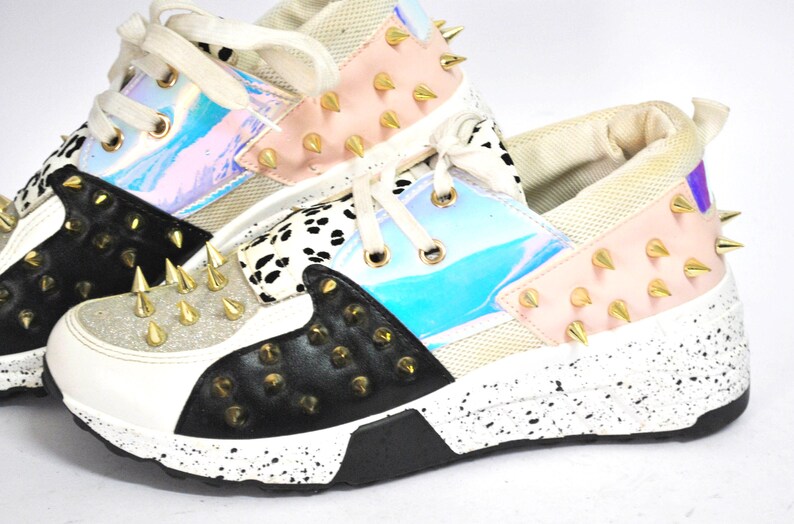 spikes platform shoes sneakers womens multicolor