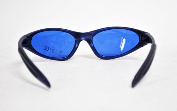 blue matrix rave sunglasses rectangle sun glasses… - image 4