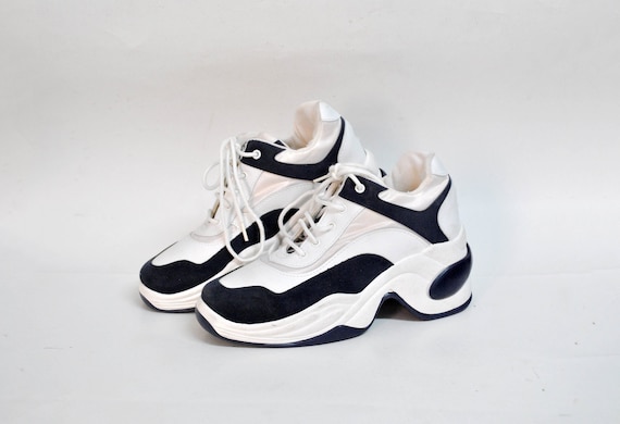 chunky platform white shoes