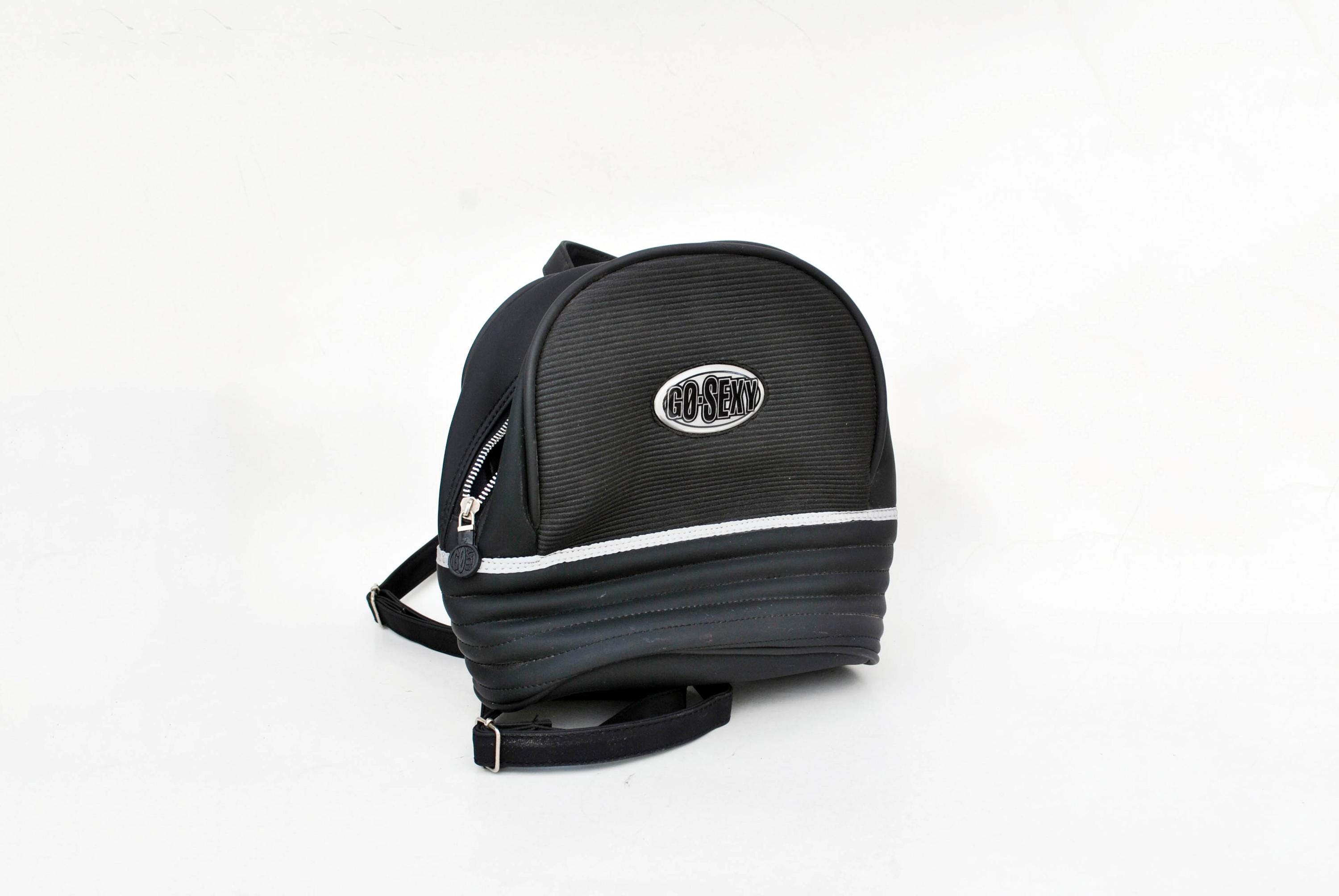 Vintage Y2K 2000s East Sport Black Silver Nylon Mini Backpack Purse PRADA SPORT Red Tab 2000 main image 3