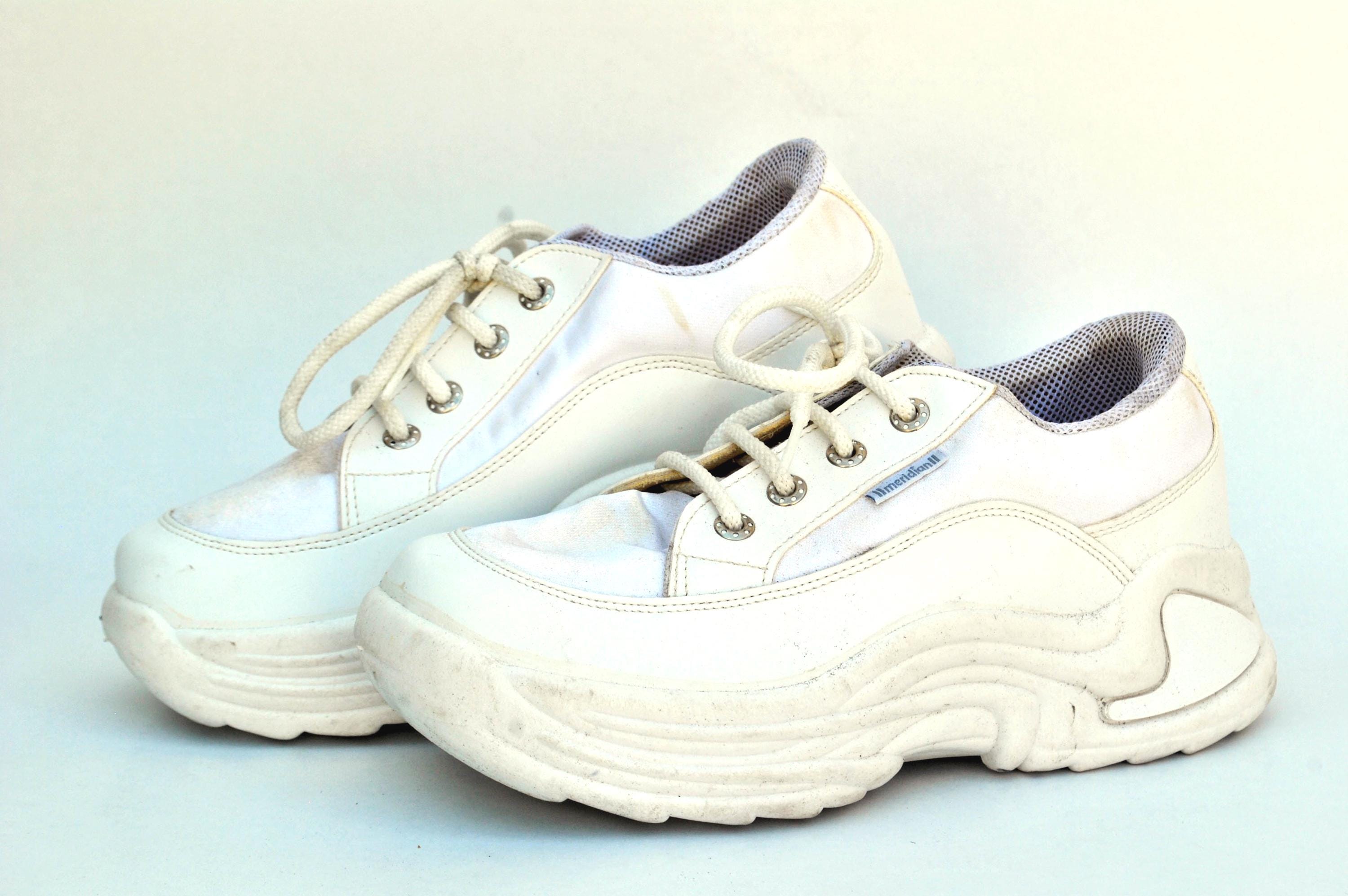 White Y2K Chunky Sneakers Platform Walking Trainers 90s 00s Style