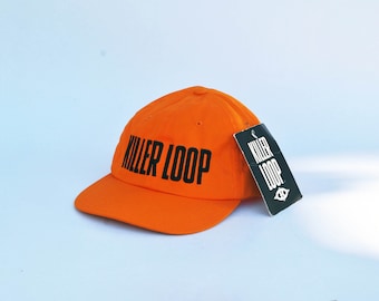 Killer Loop strapback hat trucker hat baseball cap mesh hat hip hop hat unisex flat brim cap hat sun hat cap item cap orange hat vintage hat