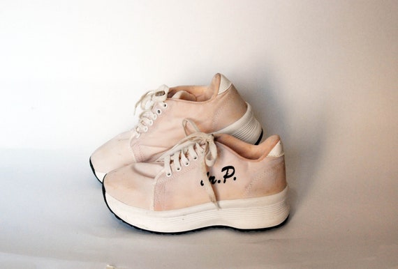 white platform shoes 90s