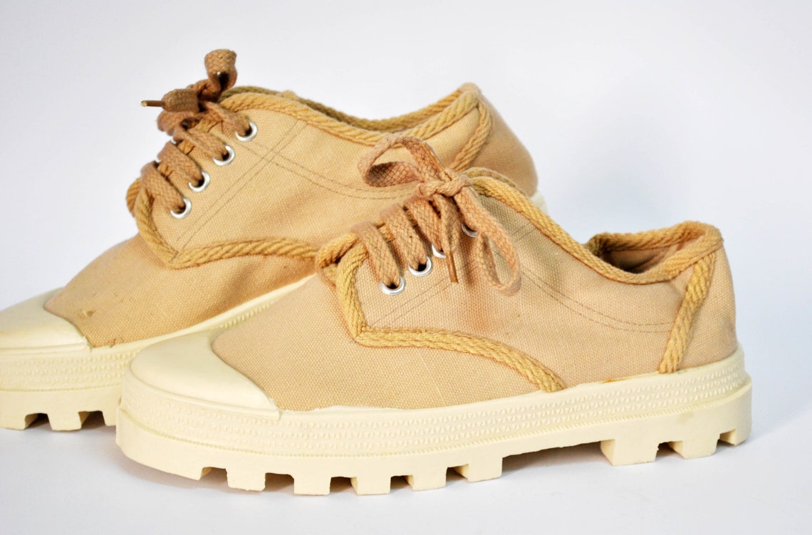 brown low top shoes casual shoes with heel vintage canvas shoes Comfortable Work chunky sneakers shoes timberland size eu 38 uk 5 us 7, foto 2 di 5