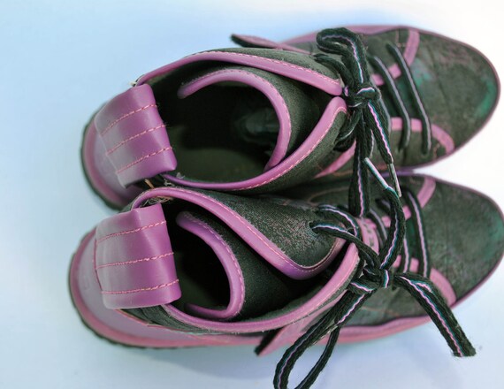 retro shoes black purple sneakers vintage shoes w… - image 8
