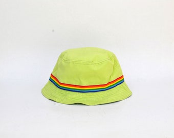 vintage lgbtq hat bucket beach hat green fashion hip hop fishermans trap tie diy womens mens unisex sun hat cap summer pride festival hat