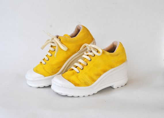 platform shoes sneakers yellow platforms 90s buffalo … - Gem