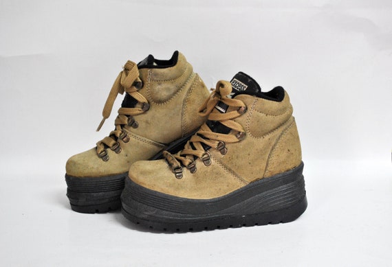 platform sneakers platform boots platform beige 90