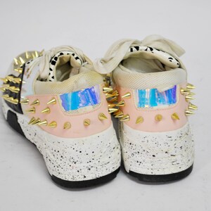 Chunky Studded Sneakers – Platåskor med statementmönster – Retro Streetwear Sneakers – Unisex Modeskor Storlek EU 40 UK 7 US 9 bild 6