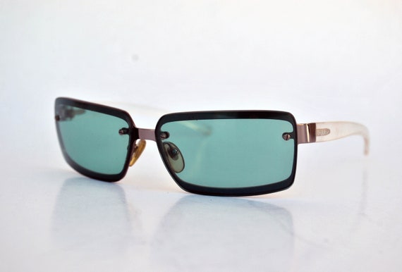 vintage byblos Green lens sunglasses retro eye we… - image 2