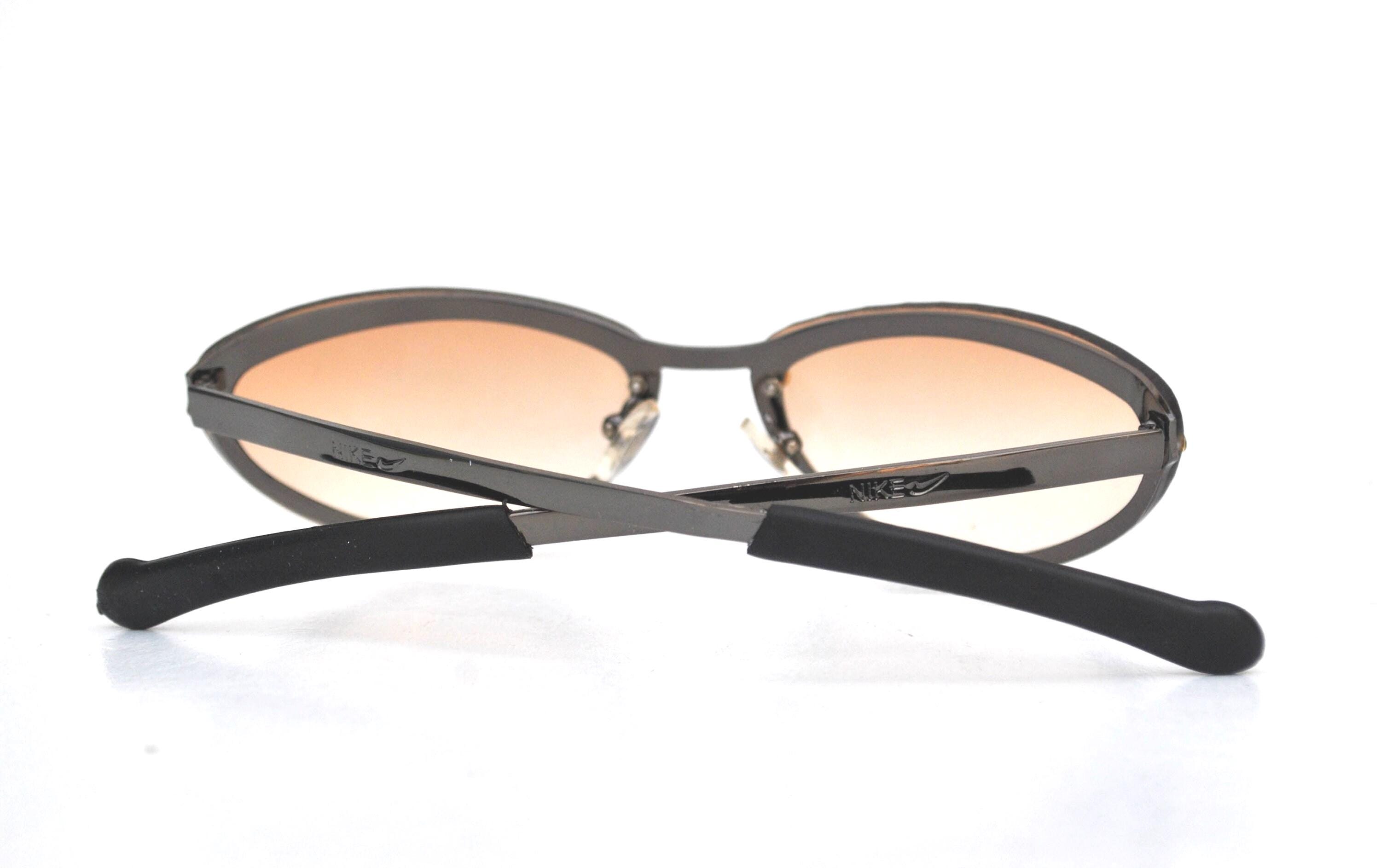 Y2K Oval Sunglasses Brown Gradient Lens | Minimal Retro 