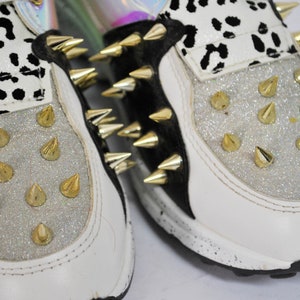 Chunky Studded Sneakers – Platåskor med statementmönster – Retro Streetwear Sneakers – Unisex Modeskor Storlek EU 40 UK 7 US 9 bild 7