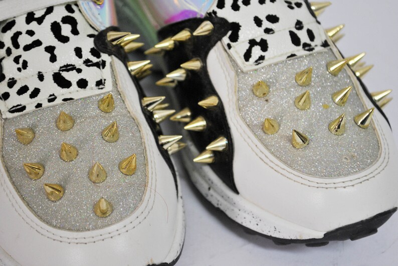 Chunky Studded Sneakers – Platåskor med statementmönster – Retro Streetwear Sneakers – Unisex Modeskor Storlek EU 40 UK 7 US 9 bild 7